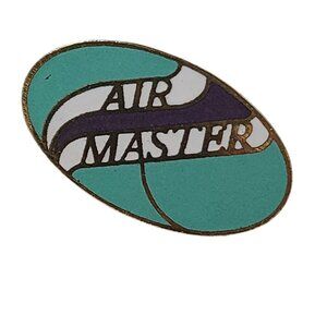 Vintage Air Master Pin Blue White Gold Enamel Hat Lapel Pinback Rare